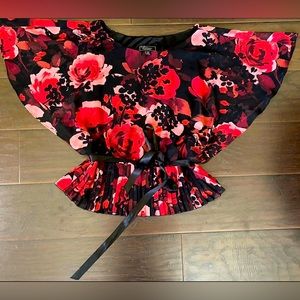 Collection Dressbarn Women’s FlowerPattern Blouse/Top MulticorlPolyesterPetite8